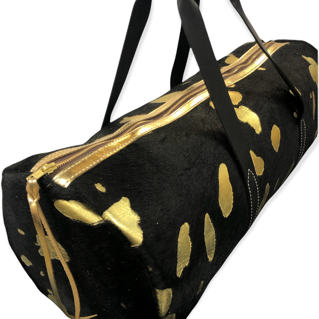 Round Hair-On Duffel